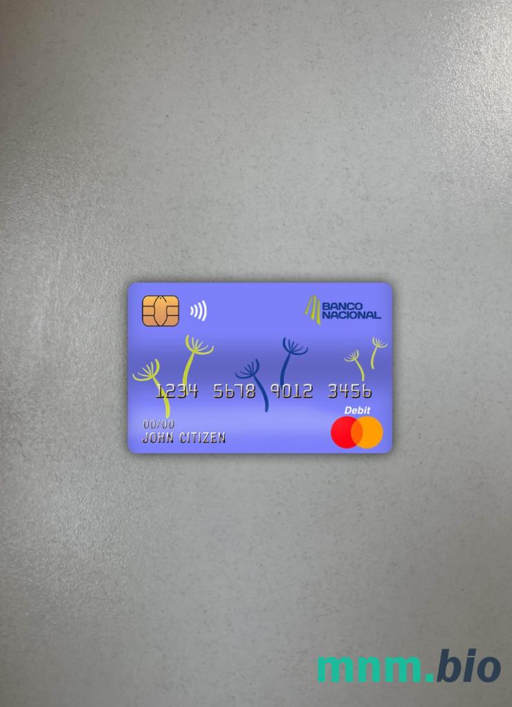 Costa Rica banco nacional bank wygląd zdjęcia mastercard skan PSD + zdjęcie